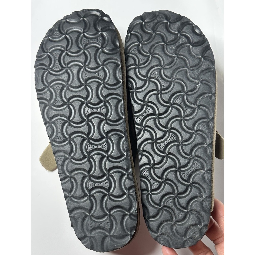 Birkenstock Boston Taupe Suede Leather Soft Footbed Clog 39 Ladies 8 Mens 6 - Picture 8 of 10